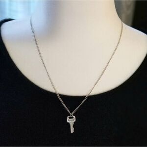 Silver key necklace